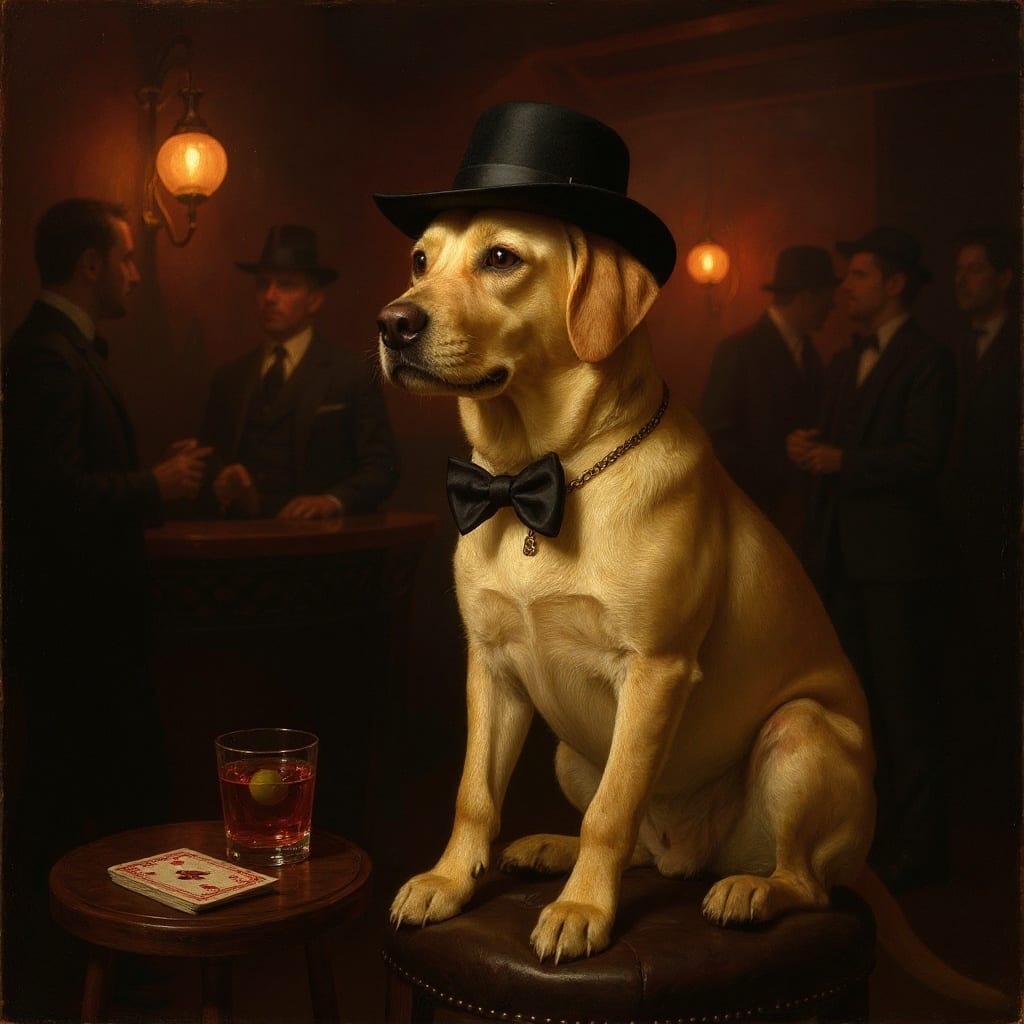 Labrador Retriever pet portrait painted by Fancy Pet