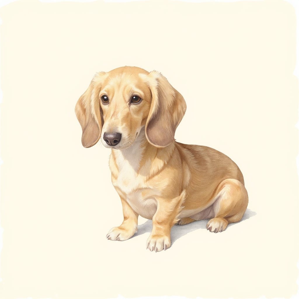 Dachshund pet portrait painted by Fancy Pet