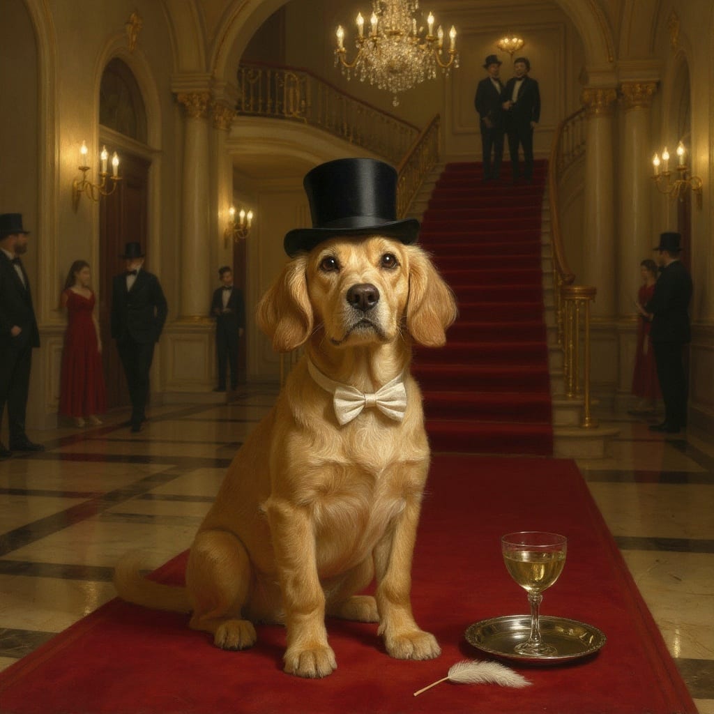 Golden Retriever pet portrait painted by Fancy Pet