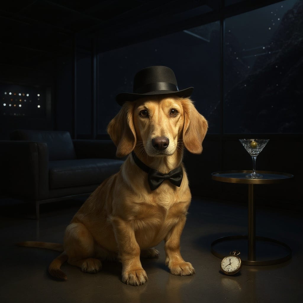 Dachshund pet portrait painted by Fancy Pet