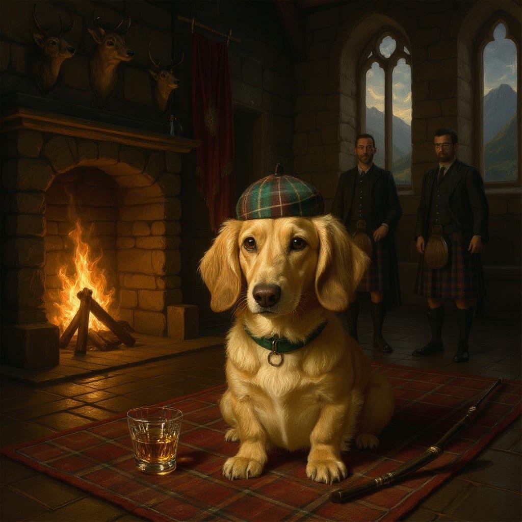 Dachshund pet portrait painted by Fancy Pet