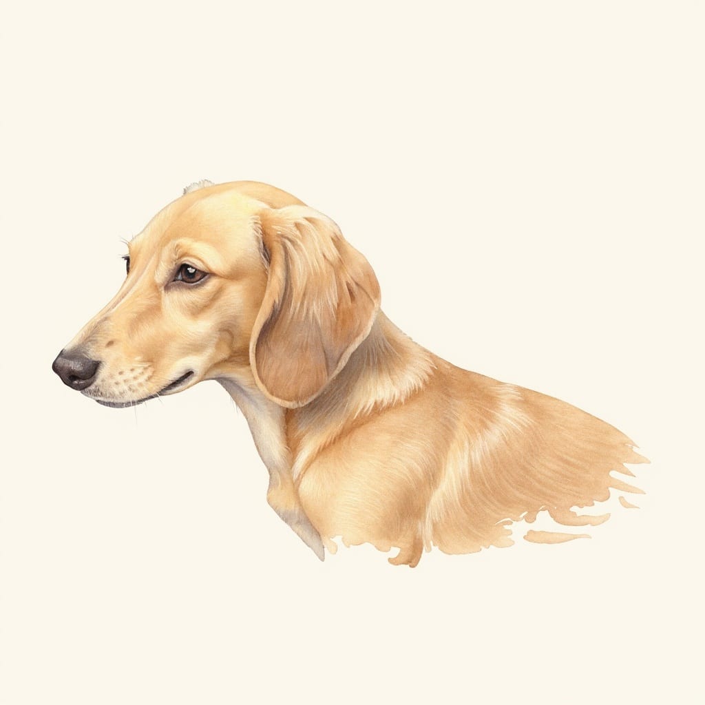 Dachshund pet portrait painted by Fancy Pet