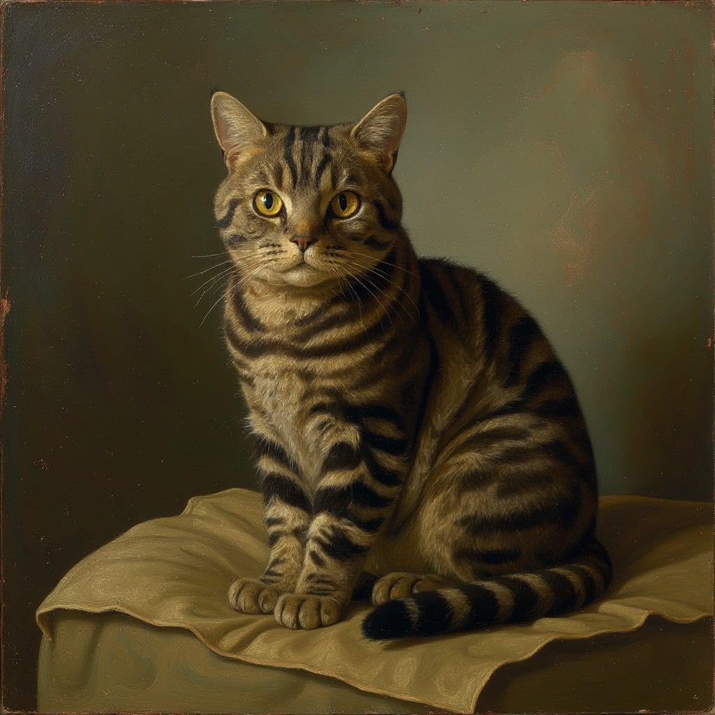British Shorthair pet portrait painted by Fancy Pet